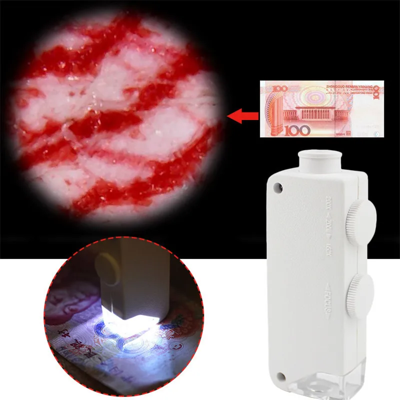 

Multifunction Handheld Adjustable160x-200x Zoom LENS LED Lighted Pockets Jeweller Jewelry Gem Microscope Magnifier Loupe