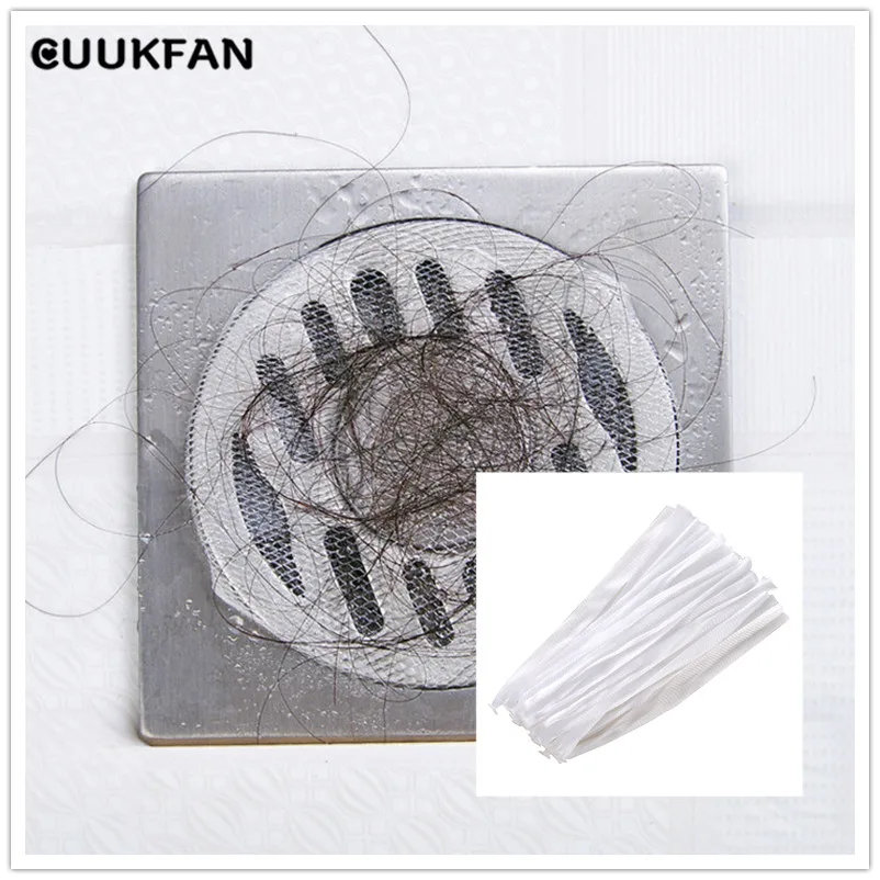 

100PCS Hair Catcher Bags Sink Filter Drain Bathroom Shower Filter Hair Catcher Mesh Bag