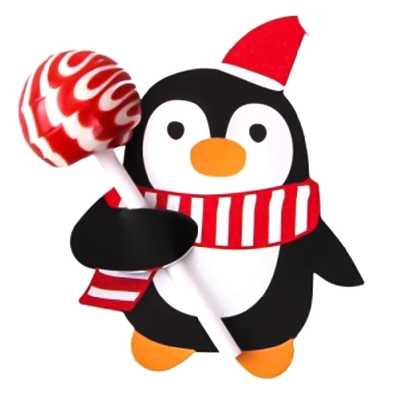 48-50 шт Дети Санта Клаус Пингвин леденец Рождественская бумажная открытка конфеты Рождество хорошее