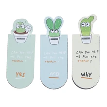 3 шт./упак. свежие милые кактус Сакура магнитные закладки книги пометка страницы студенческий канцелярский школьный офисный поставка