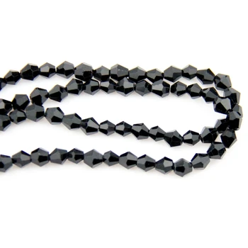 

Fashion Black 10mm Crystal Glass Bicone Loose Spacer Beads For Jewelry Making Bicone Wholesale 500-1000pcs Free Shipping