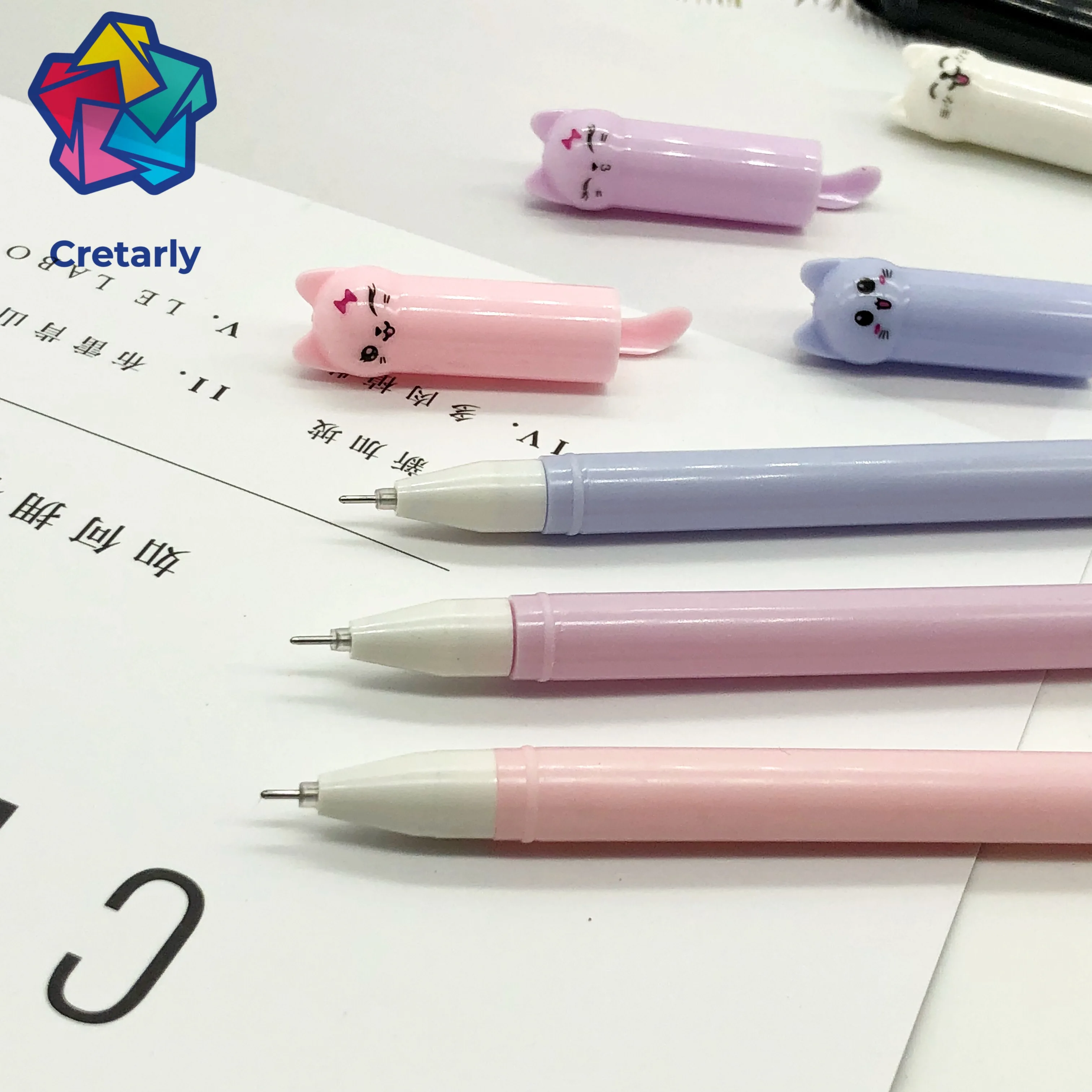 1 шт. милые Kawaii черные чернила гелевая ручка с фигуркой котенка 0,5 мм мультфильм пластиковая гелевая ручки для письма офисные школьные принадлежности канцелярские принадлежности