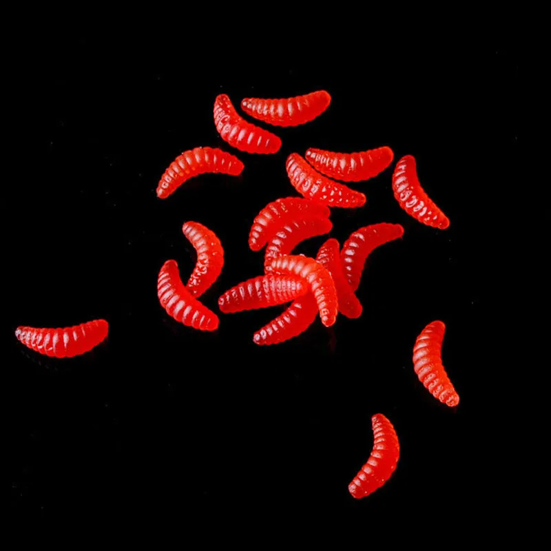 100 шт. 0 5 г приманка личинка для рыбалки Grub 4 цвета мягкие приманки Червячные