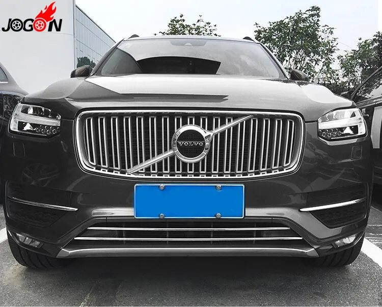 2P для Volvo XC90 аксессуары из нержавеющей стали передний бампер Нижняя сетка решетка Нижняя крышка отделка автомобиля Стайлинг