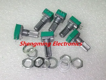 

10pcs B5K Audio Amplifier Sealed Potentiometer 15mm Shaft 3pins RK097N