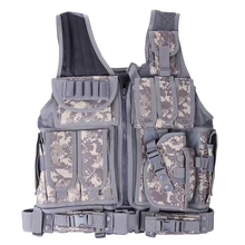 Molle многофункциональный комбинированный тактический военный жилет Открытый страйкбол пейнтбол протектор для взрослых охота высокое качество-ACU