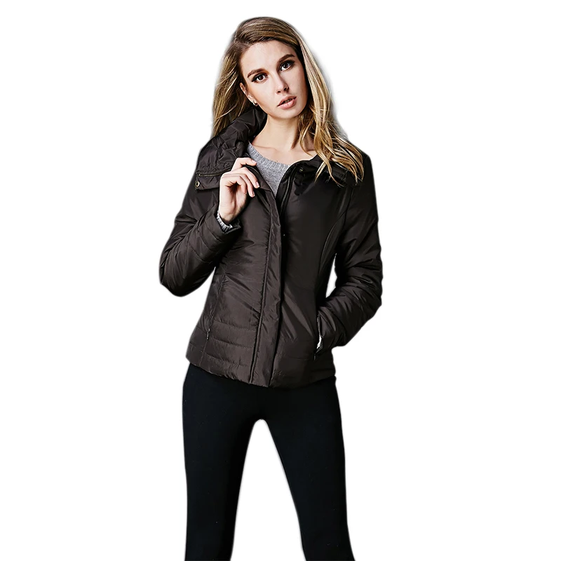 

New Women'S Winter Short Down Jacket Basic Coats Ladies Black Warm Thickening Slim Army Parka Coat Female Windbreaker D39 Ee