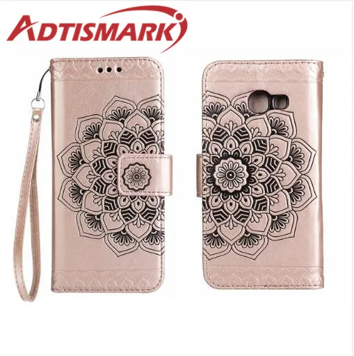 Чехол-книжка Adtismark для Samsung Galaxy J5 2016 2017 кожаный Винтажный чехол с цветком Prime J5108