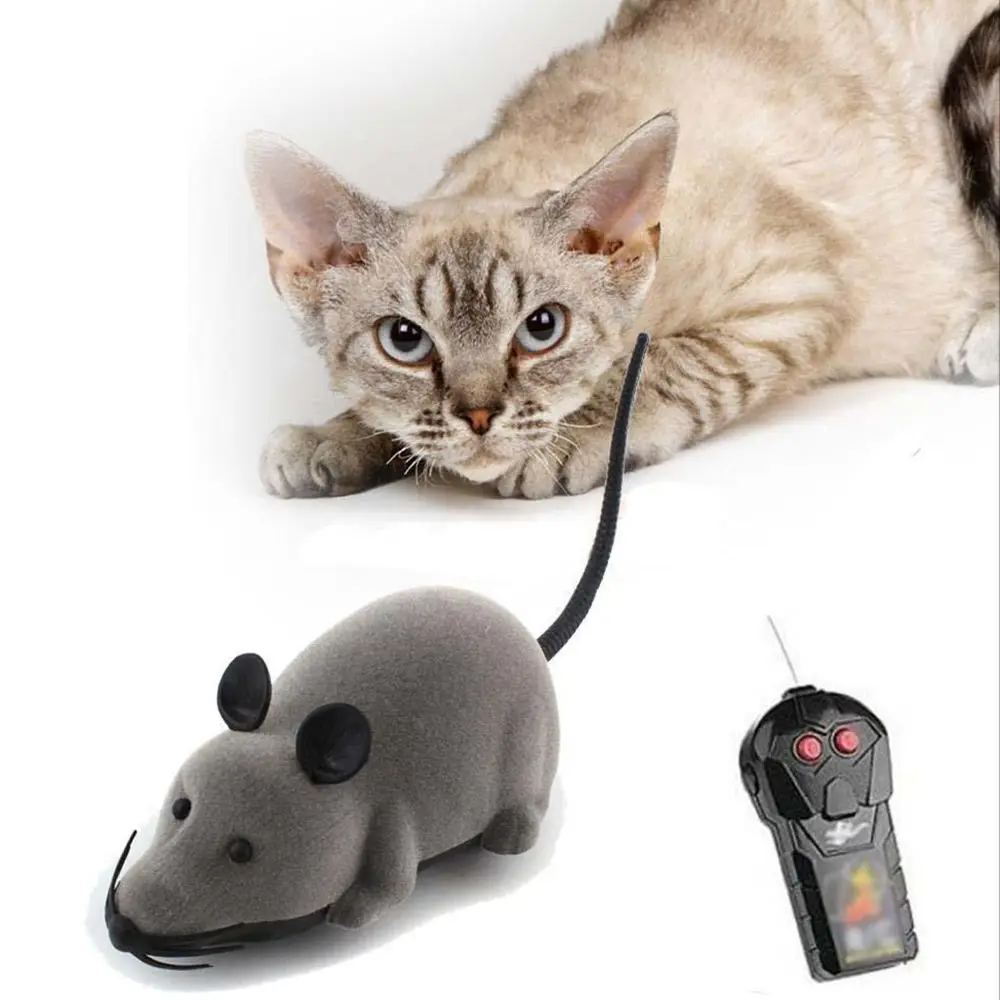 Высокое качество мышь игрушки беспроводной RC мышки для котов игрушки пульт дистанционного управления ложная мышь Новинка RC кошка забавная игра мышь игрушки для кошек