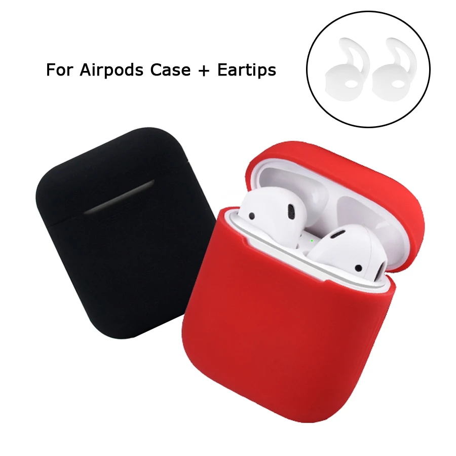 Мягкий силиконовый чехол для наушников Airpods ударопрочный защитный Apple аксессуары