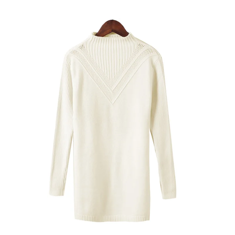 Women Turtleneck Winter Sweater 2018 New Long Knitted Women Sweaters And Pullovers Elasticity Female Jumper Tricot Tops LF076