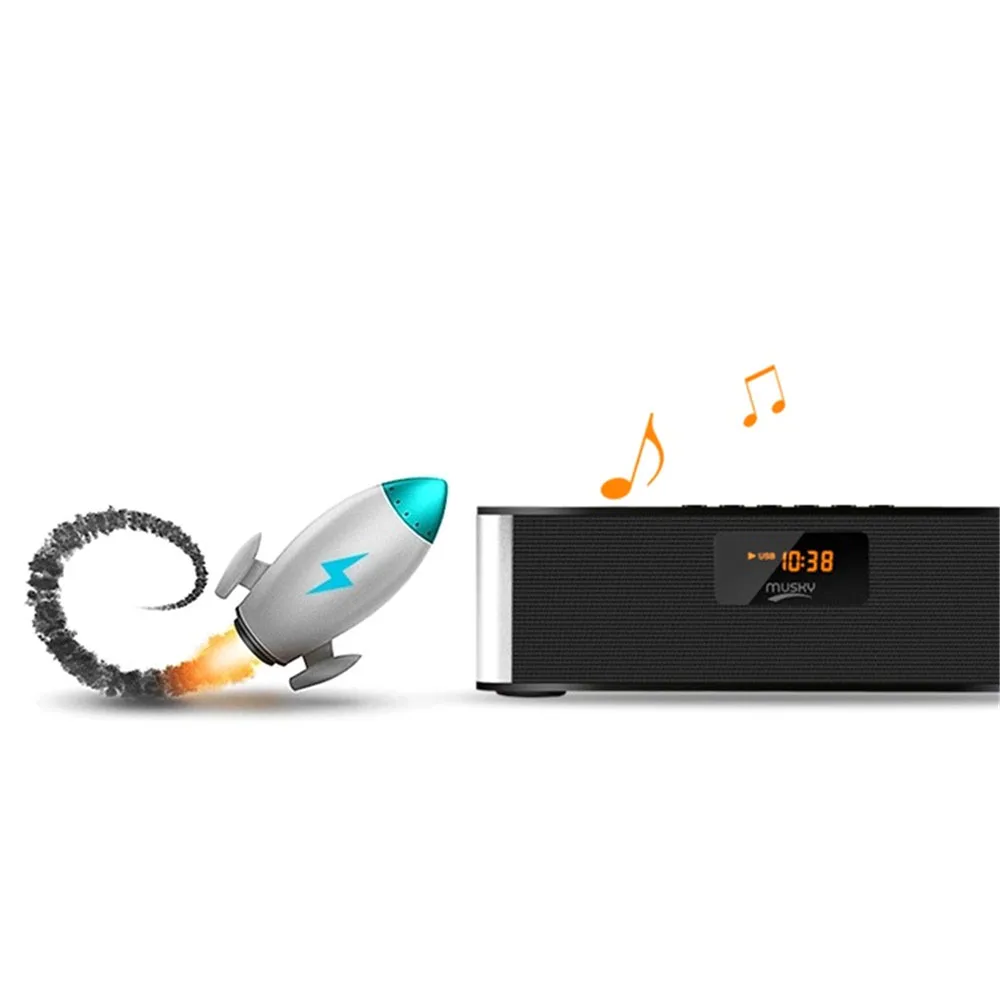 Многофункциональный al Mp3 музыкальный динамик светодиодный дисплей цифровые часы