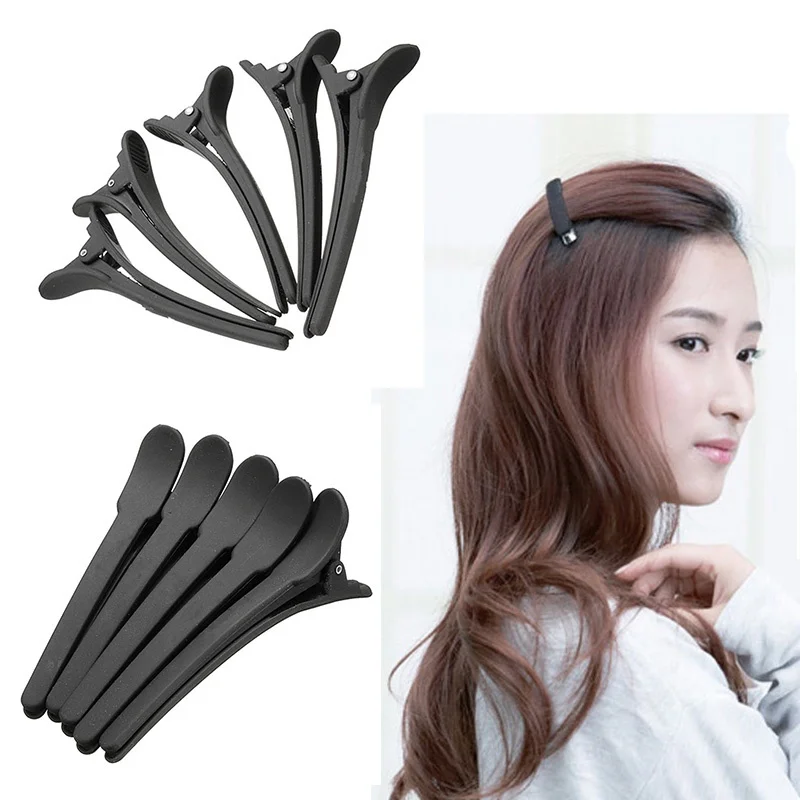 12Pcs /Pack Clips Professional Black Matte Hair Clips Hairdressing
