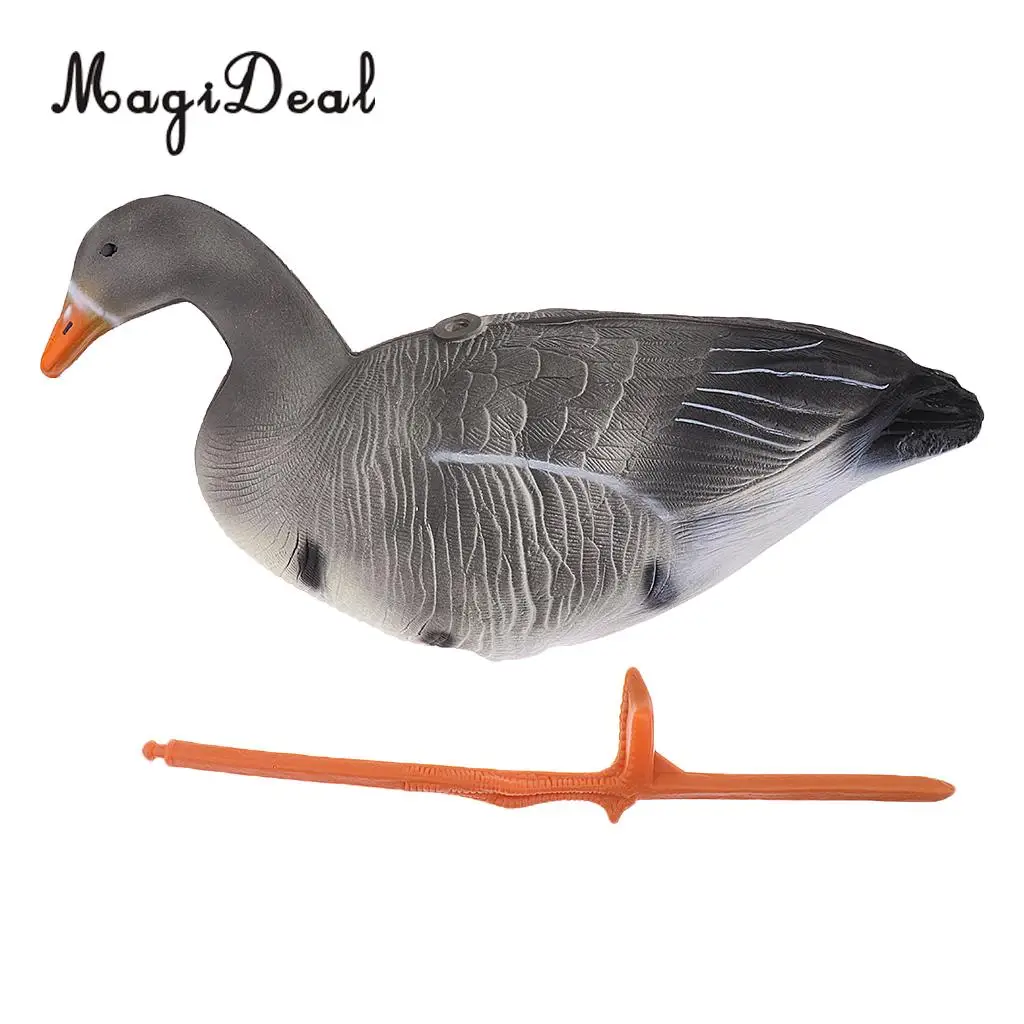 MagiDeal 2 Pieces Portable Lifelike Full Body Resting Goose Hunting Decoys Lawn Garden Yard Decors Hunter Greenhand Gears 