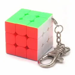 Babelemi 30 мм мини 3x3x3 Magic Cube с кольцом для ключей Скорость игра-головоломка кубики развивающие игрушки подарок для Для детей