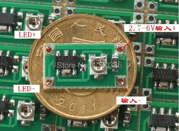 10 шт. ультра-маленький: 30ma-800ma регулируемый светодиодный модуль платы драйвера постоянного тока