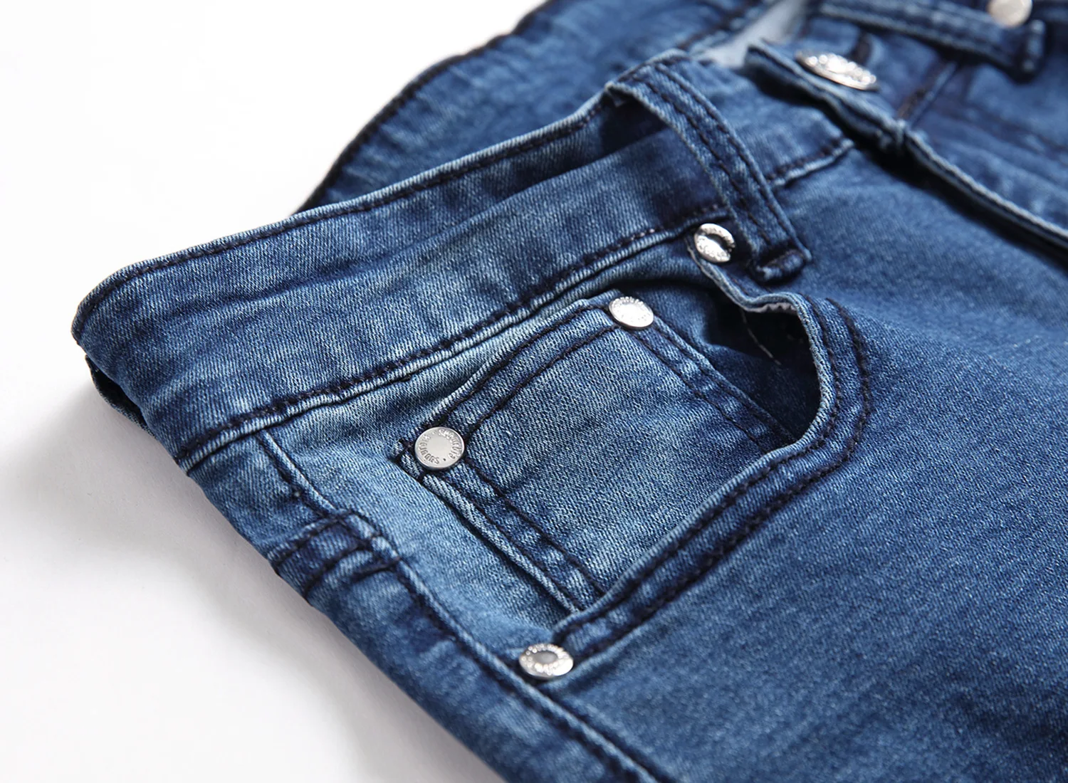 Мужские эластичные рваные мужские байкерские джинсы с потертостями, облегающие джинсовые брюки мужские летние потертые узкие брюки со средней талией AA51408