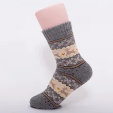 Короткий Рождественский носок для подарков для женщин модные зимние кроличьи шерстяные вязаные толстые милые носки женские теплые носки