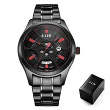 6,11 мужские s новые модные часы на солнечных батареях полностью стальные часы армейские военные уличные кварцевые наручные часы мужские спортивные часы No.001
