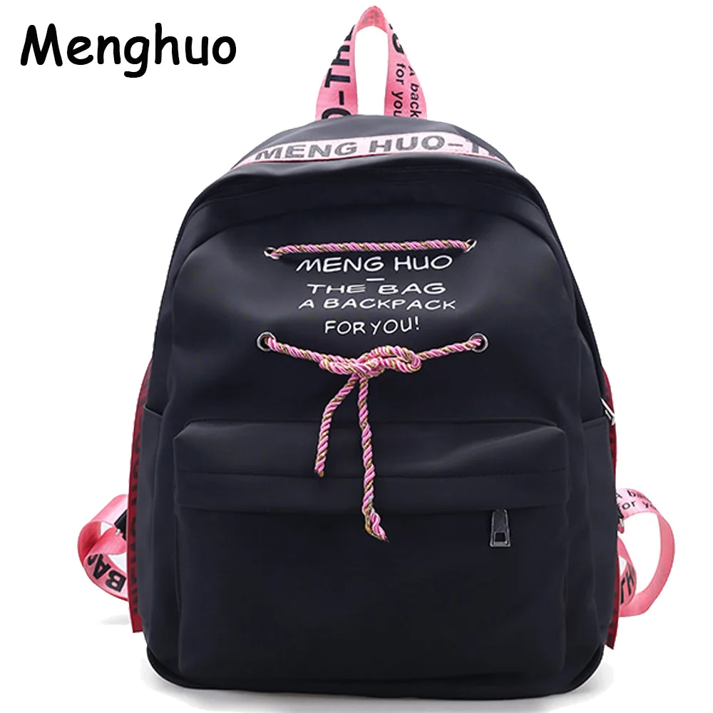 

Fashion Simple Letter Backpack High Quality Rope School Laptop Backpack Female Travel Bagpack Casual Stachels Rucksack Mochila