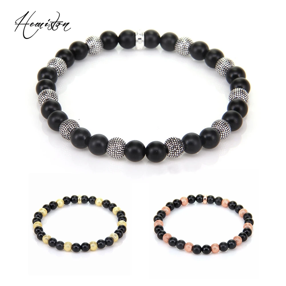 #*Cheap Black Obsidian Matted Bead and Silver Plated Nepal Bead Bracelet , Rebel Heart Jewelry For Women and Men TS B299