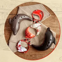 12 отверстий окарина Начинающий мужчины и женщины легко узнать дизайн дельфина