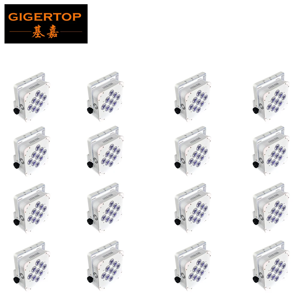 

16XLOT 9x18W 6IN1 RGBAW UV Battery Powered Wireless LED Flat Par Light 160W Remote Creative Lighting Control Live Entertainment