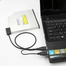 Adaptador de controlador de grabación CD gratis Drive HDD línea USB 3,0 SATA para USB SATA7 + 6 13 Pin Sata Cable para disco duro adaptador unidad libre