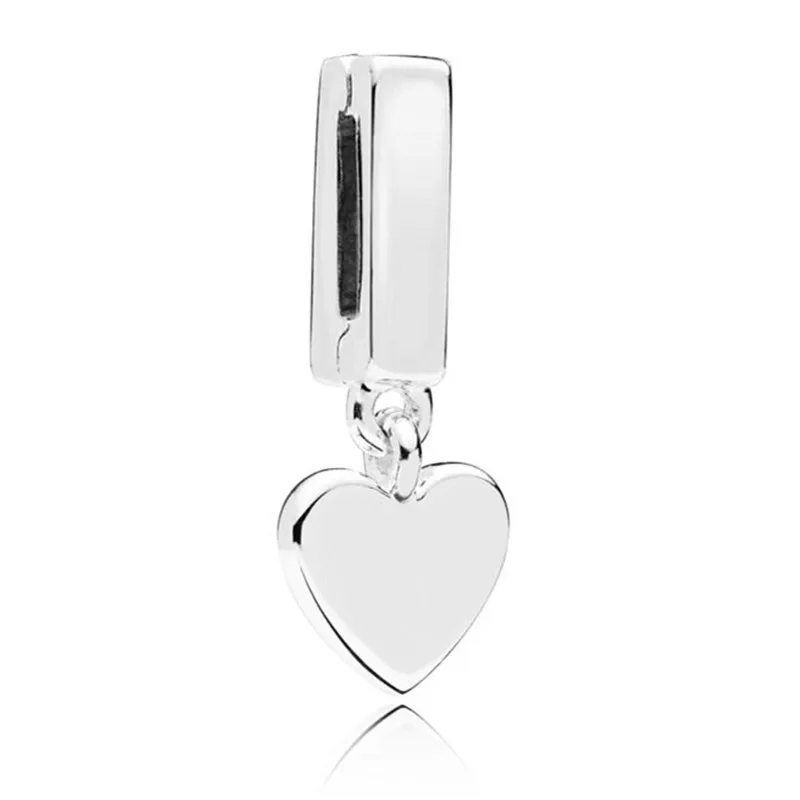 

New 925 Sterling Silver Bead Reflexions Floating Heart Clip Charm Fit Original Pandora Reflexion Bracelet Women DIY Jewelry Gift