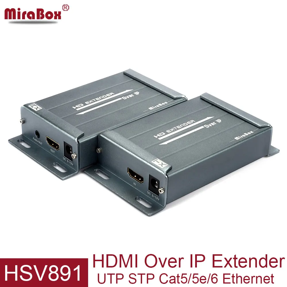 

MiraBox HDMI Cat5 Extender Support 1080p 1080i 200M 100M Over cat5 cat5e cat6 cat6e RJ45 HDMI Cat6 Extender HDMI Ethernet Sender