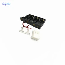 50Pcs 6xAA Battery Case Holder Socket Wire Junction Boxes With 15cm Wires, XH 2.54 Header and Crimps