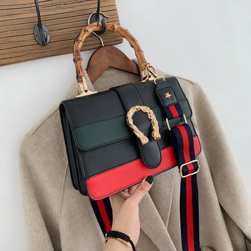 الخيزران أعلى-حقائب بيد الكلاسيكية الكتف أكياس Crossbody للنساء أسود أبيض العلامة التجارية مصمم الفاخرة السيدات اليد كيس رئيسي الرئيسية