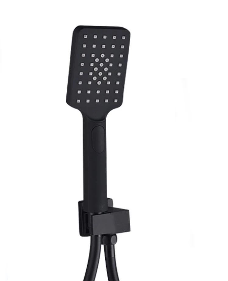 Matt Black Hand Held Shower Head 3 Function Bathroom Shower holder and