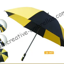 Морским путем, эпонж fabric.14mm трубка из стеклопластика и ребрами, ручной зонтик для гольфа на открытом воздухе, с защитой от ветра, губчатая ручка для промотирования