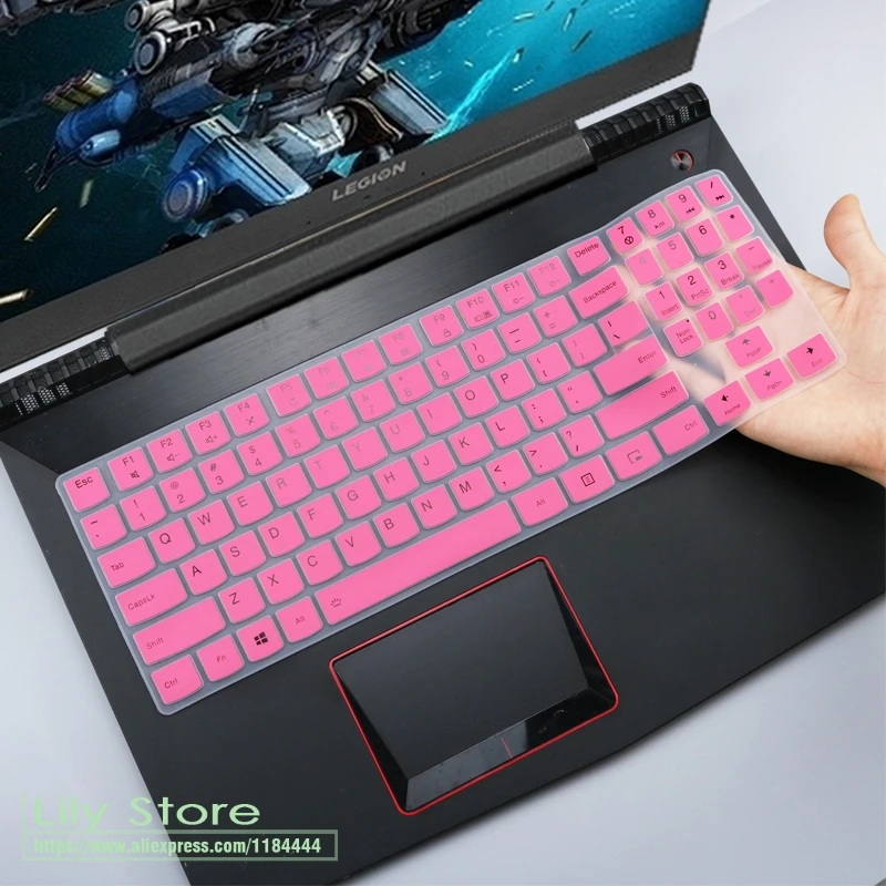 Силиконовая клавиатура защитная оболочка покрытие для lenovo Легион Y720 Y540 Y530 Y520 R720 Y7000 15,6 ''/Y730 Y740 17,3'' - Цвет: pink