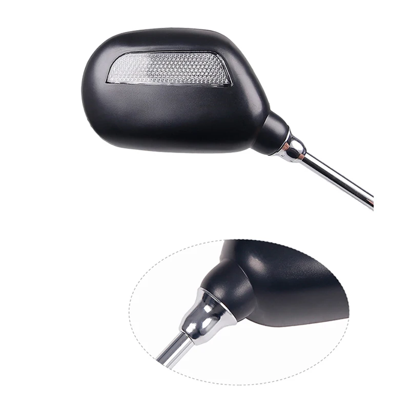 1Pair Bicycle Bike Mobility Scooter Handlebar Mirrors With Safety Reflecto LI
