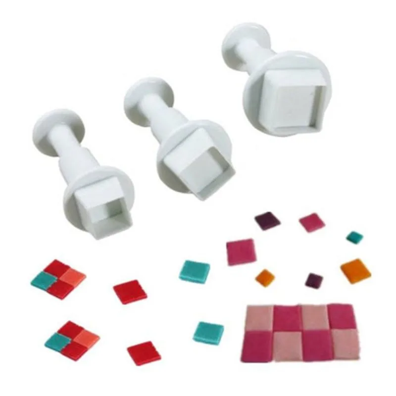 

3PCS/lot Square Shape Mold Cutter Fondant Cake Decorating Tool Cookie Sugar Craft SF383