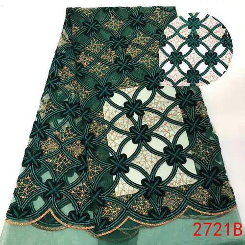 Африканская кружевная Высокая качественная французская кружевная ткань с блестками лук африканская кружевная ткань для нигерийских свадебное платье XY2721B-3 - Цвет: picture 2