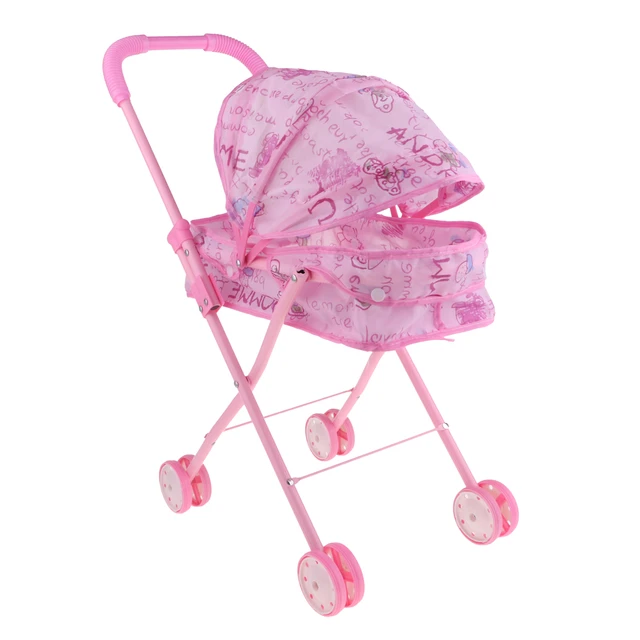 Poupées en métal Buggy pliant landau poussette poussette jouet