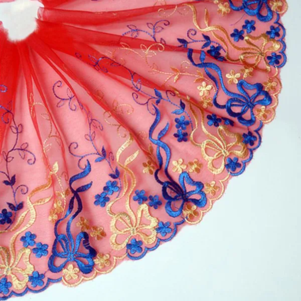 1 ярд ручная вышивка отделочный кружевной материал ПОЛИЭСТЕР для одежды Кукольное платье Домашний текстиль самодельные Украшения кружевная ткань для шитья - Цвет: 8