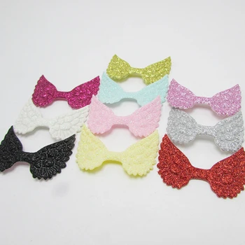 

Sale 10PCS/Pack Glitter Angel Wings 50*33mm DIY Handmade Materials Hair Accessories Headband Hairband for Kids