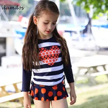 Бикини детский купальный костюм из двух предметов Размеры, возраст от 3 до 11 лет, купальный костюм для девочек танкини Гидромайки UPF50+ с защитой от ультрафиолетового излучения, купальный Cover Up