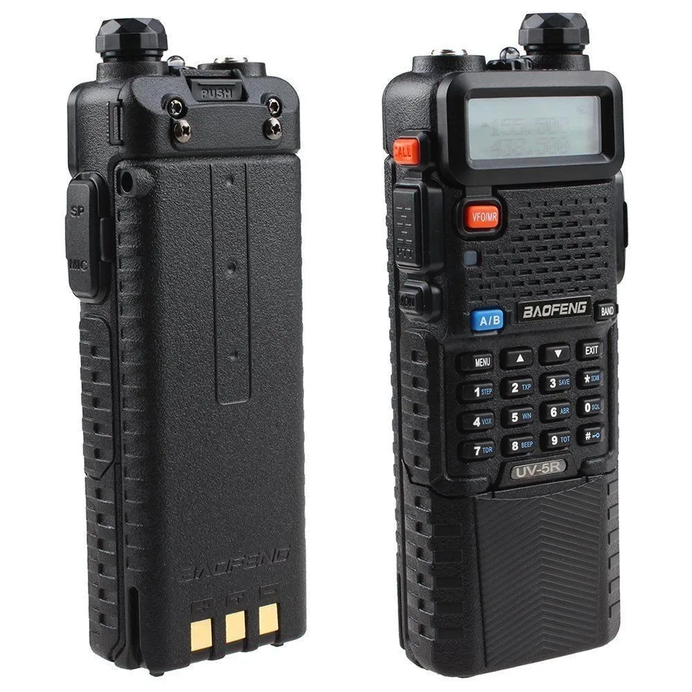 Радио портативной рации baofeng UV-5R 3800 мАч, UHF VHF dual band fm радио, + baofeng Mic Динамик