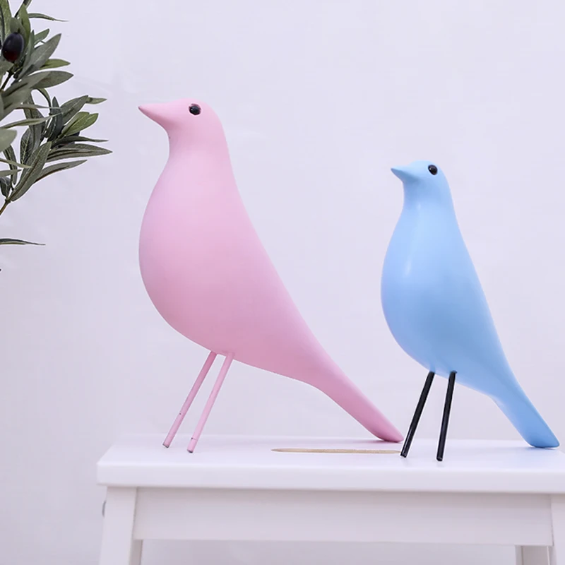 Modern Nordic House Bird Sculpture Home Decor Accessories Office Decoration Resin Decor Wedding Gift