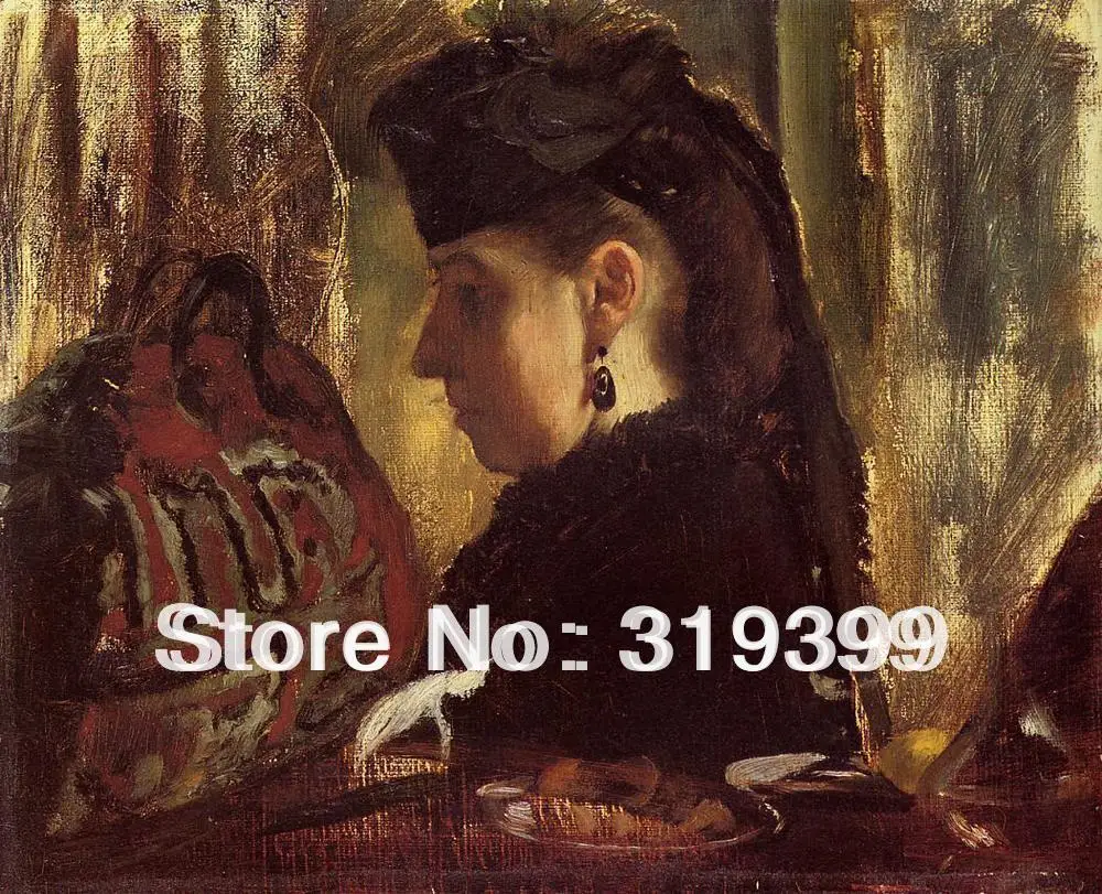 

Oil Painting Reproduction on Linen Canvas,Mademoiselle Marie Dihau by edgar degas,Free DHL FAST Shipping,100%handmade