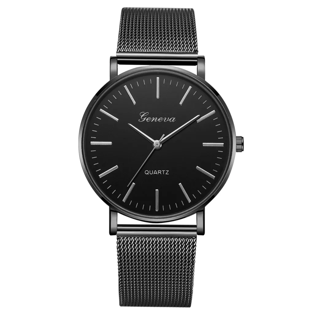 

2019 Luxury Watches Men Fashion Casual Unobtrusive Simple Single Business Watch Net With Strap Quartz Wristwatches montre homme