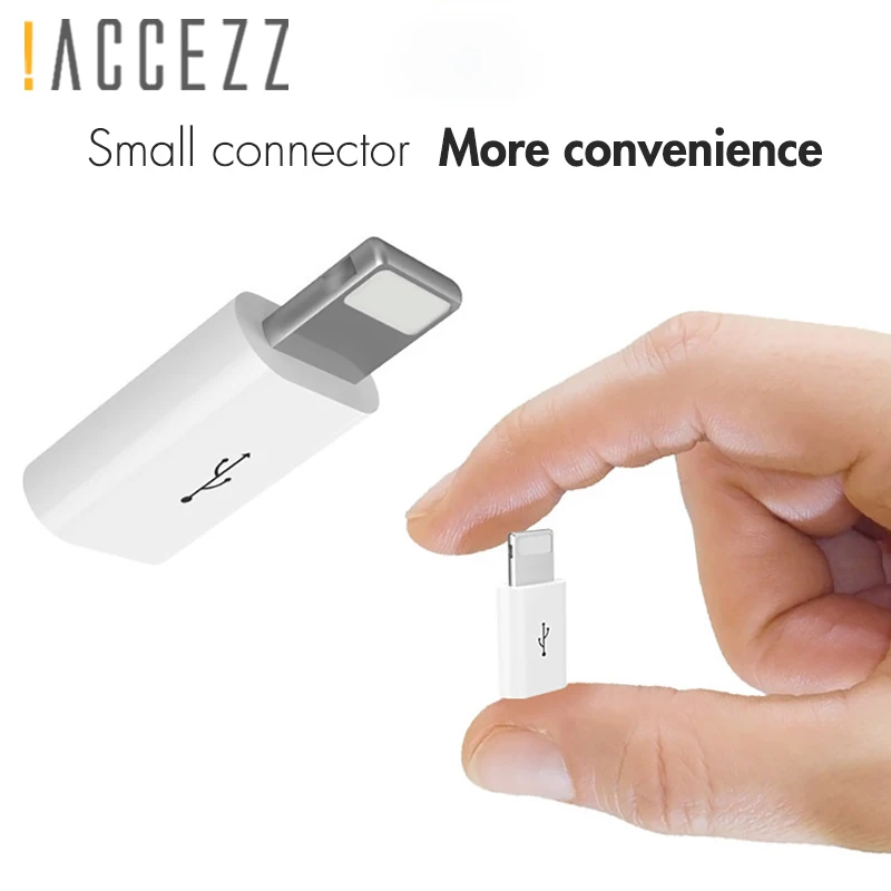 ! ACCEZZ 3 шт. USB OTG адаптер Micro Женский 8 контактный разъем для iPhone 6 7 X Plus XS XR Быстрая
