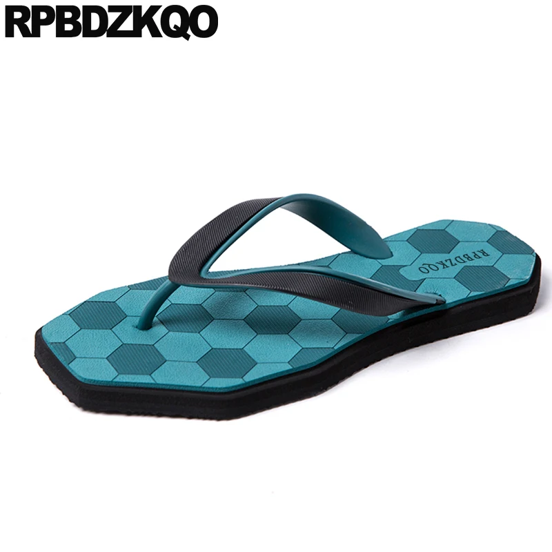 

Flat Flip Flop Shoes Mens Sandals 2019 Summer Outdoor Open Toe Slip On Native Slippers Black Rubber Waterproof Slides Fashion