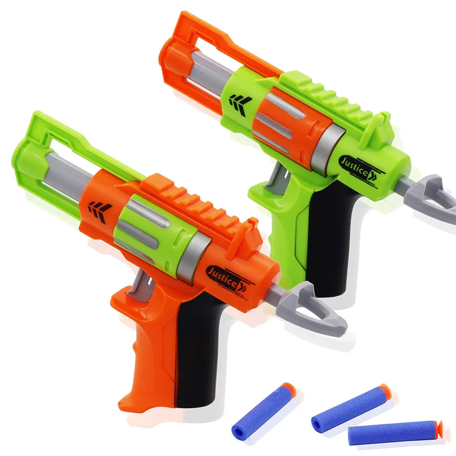 

2019 New Manual Soft Bullet Gun Suit for Nerf Bullets Toy Pistol Long Range Dart Blaster Gun Kids Toys Gift