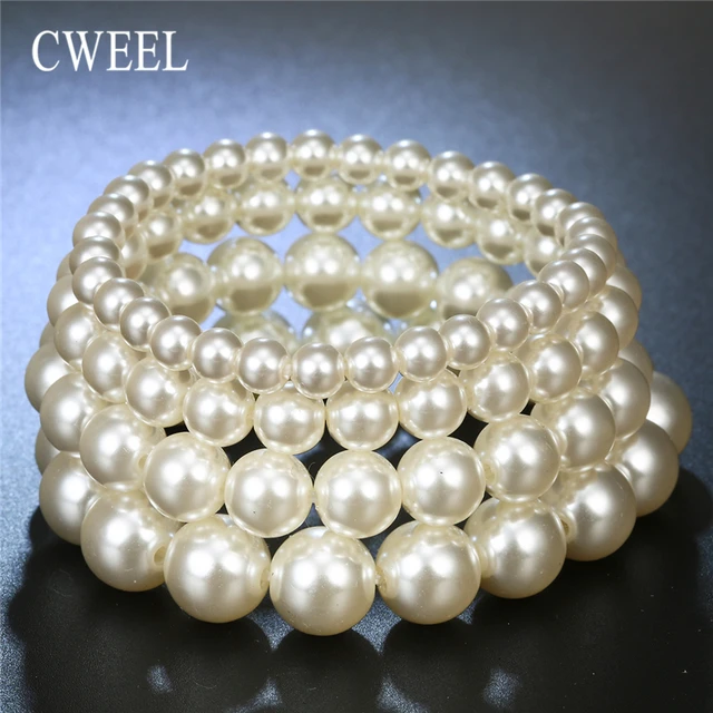Cweel Bracelets Bangles Las For Women Simulated Pearls Cweel Bracelets Bangles Las For Women Simulated Pearls India Wedding Party Wristband Bracelet Femme Charm